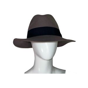 Hatch 100% Wool Grey and Black Fedora Hat